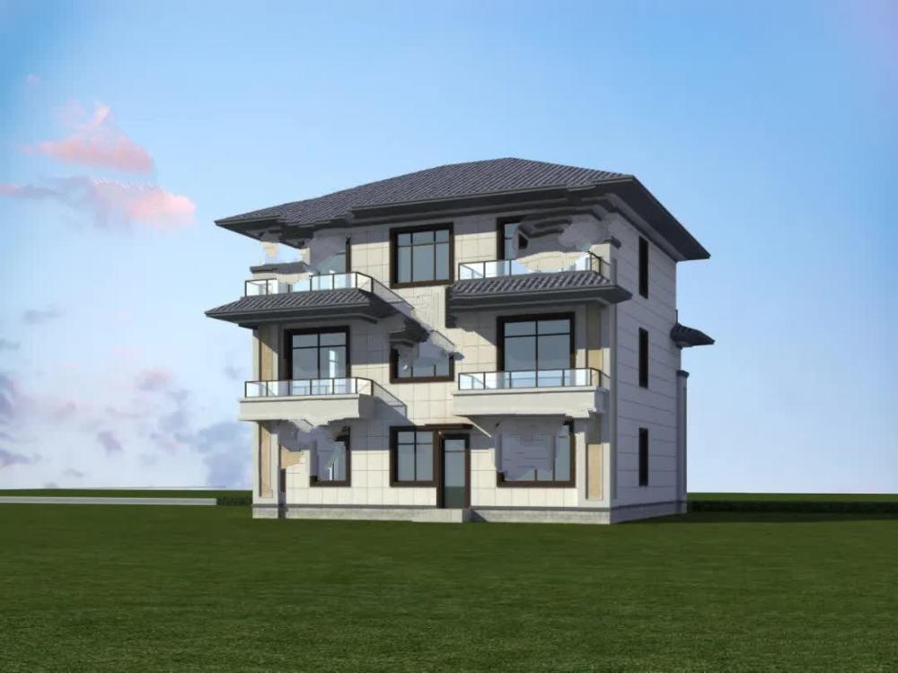 三層新中式風格的農村自建別墅設計 三層新中式風格的農村自建別墅設計