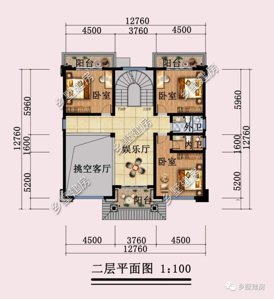 三層新中式風格的農村自建別墅設計 三層新中式風格的農村自建別墅設計