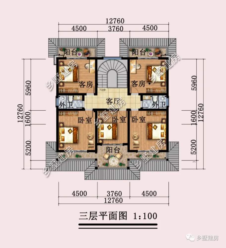 農村三層別墅新中式風格 農村三層別墅新中式風格