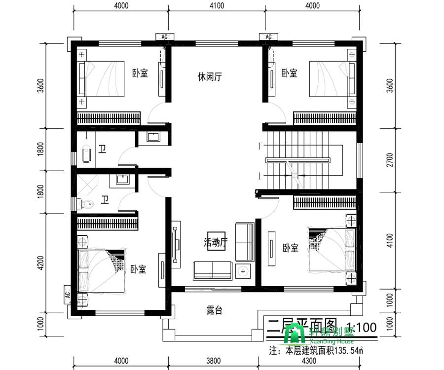 二層平面圖 二層平面圖