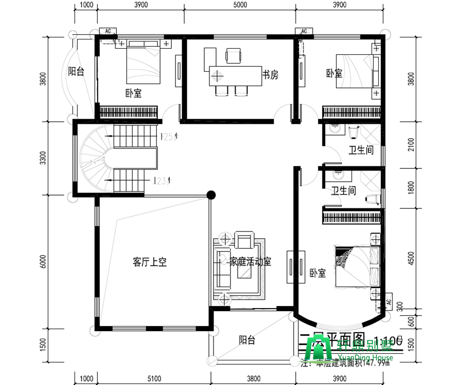 二層平面圖 二層平面圖
