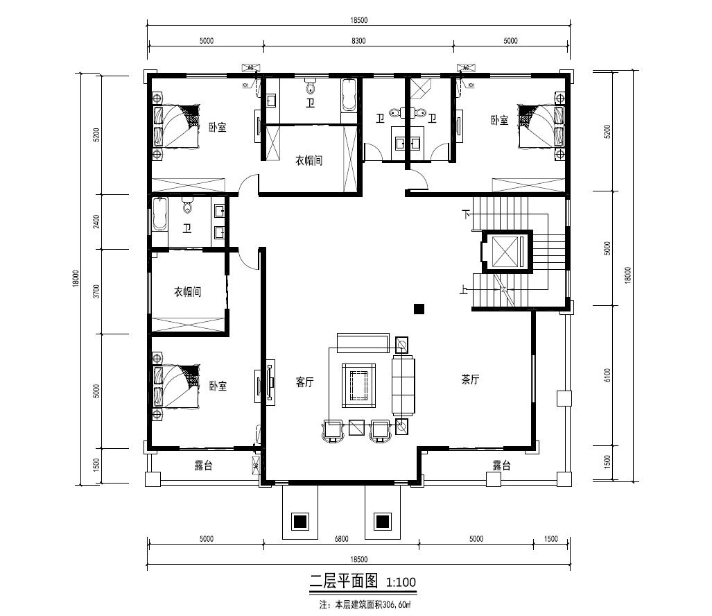 二層平面圖 二層平面圖