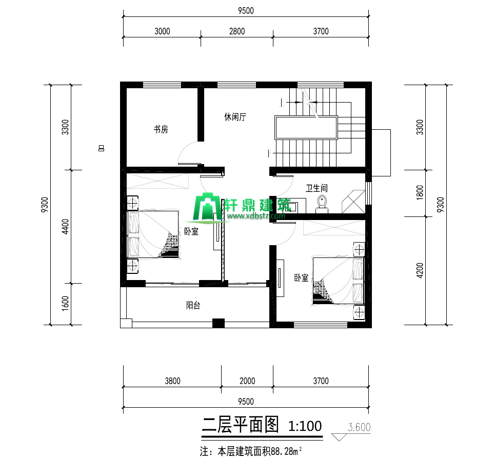 二層平面圖 二層平面圖