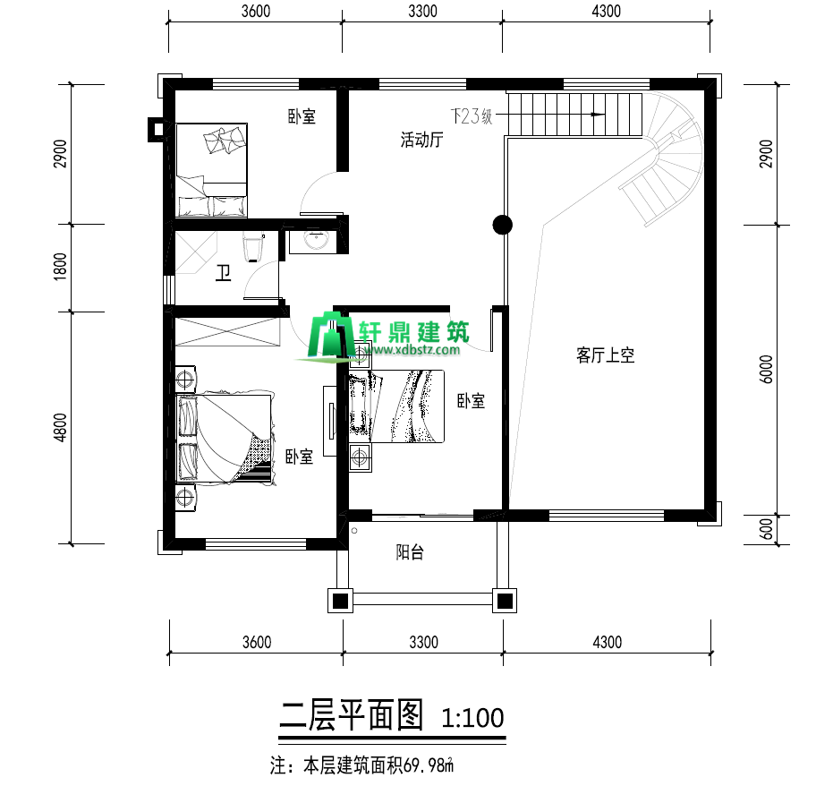 二層平面圖 二層平面圖