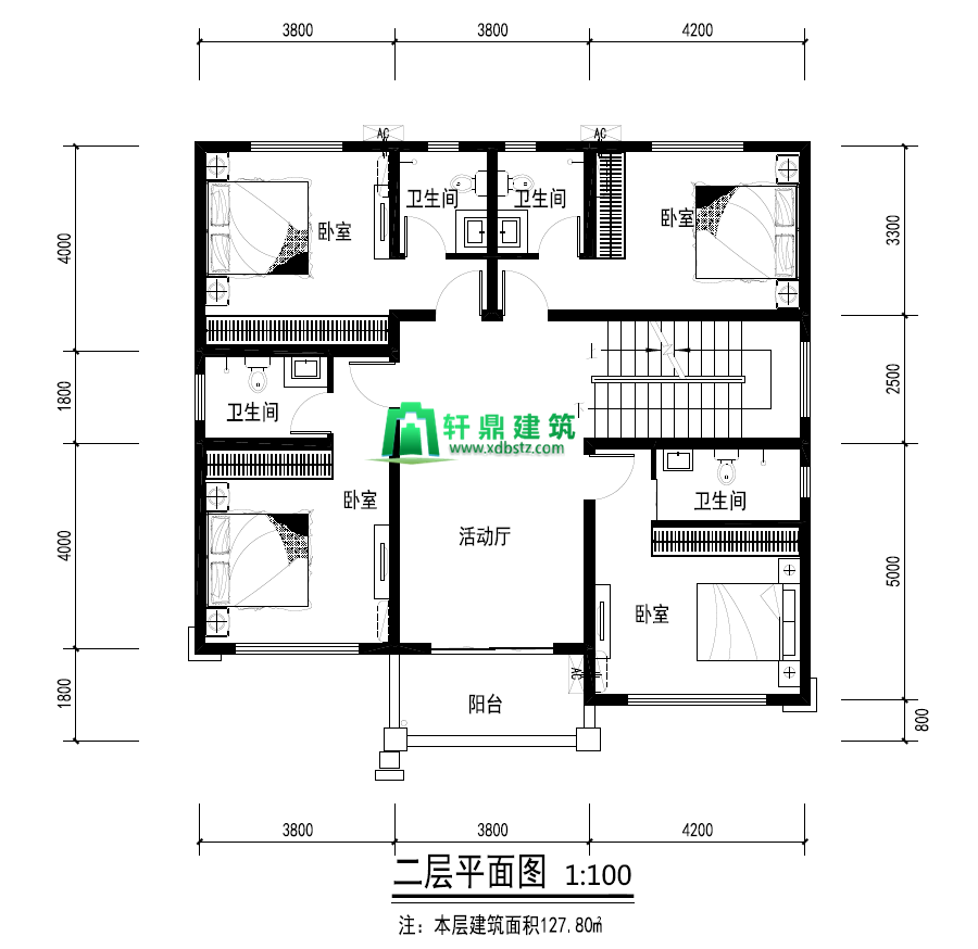 二層平面圖 二層平面圖